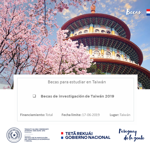Taiwán ofrece becas de investigación con financiamiento total - ADN Paraguayo