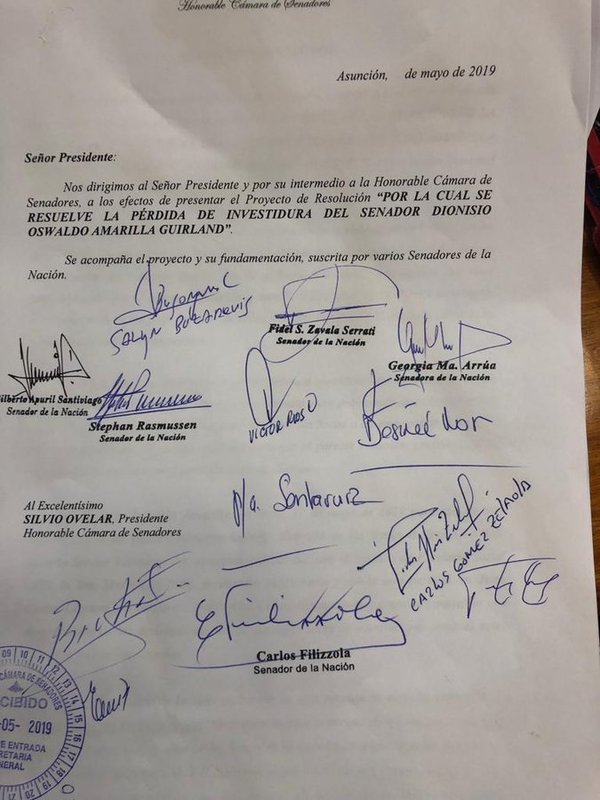 Solicitan destitución de legislador liberal - ADN Paraguayo