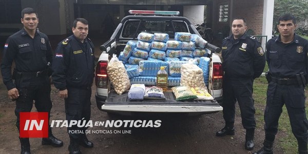 LA POLICÍA NACIONAL TAMBIÉN SE SUMA A LA CAMPAÑA ITAPUA SOLIDARIA