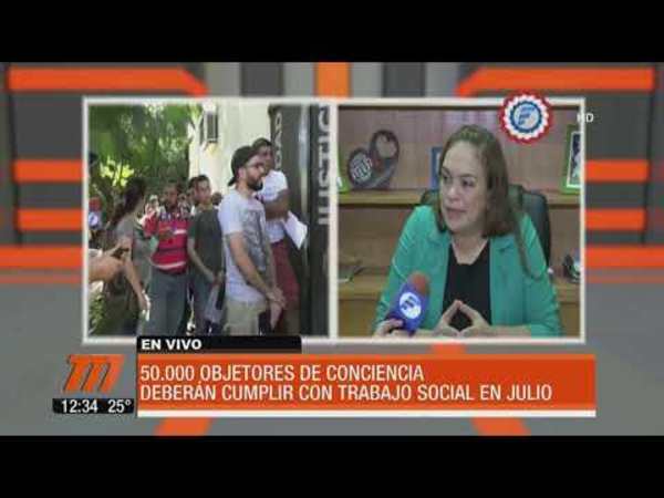 Objetores de conciencia deberán cumplir con trabajo social en julio