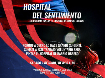 Hinchas de Cerro Porteño pintarán el hospital de barrio Obrero