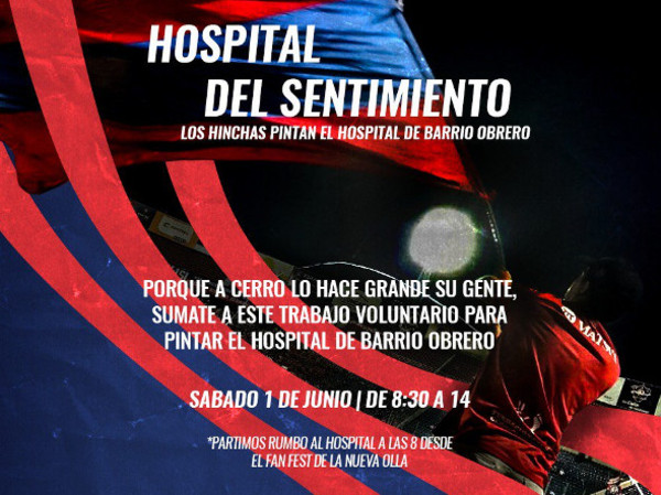 Hinchas de Cerro Porteño pintarán el hospital de barrio Obrero