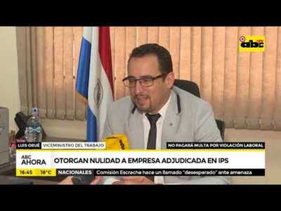 Otorgan nulidad a empresa adjudicada en IPS - Tv - ABC Color