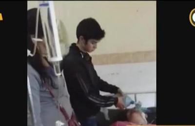 Familiar asiste con respirador manual a mujer en Hospital de Caaguazú - C9N