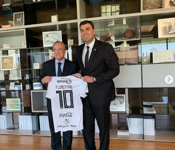 El encuentro entre los presidentes de Olimpia y Real Madrid