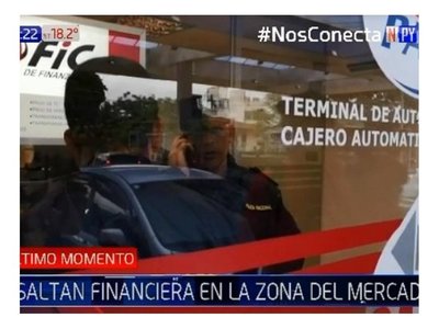 Se hicieron pasar por clientes y asaltaron financiera