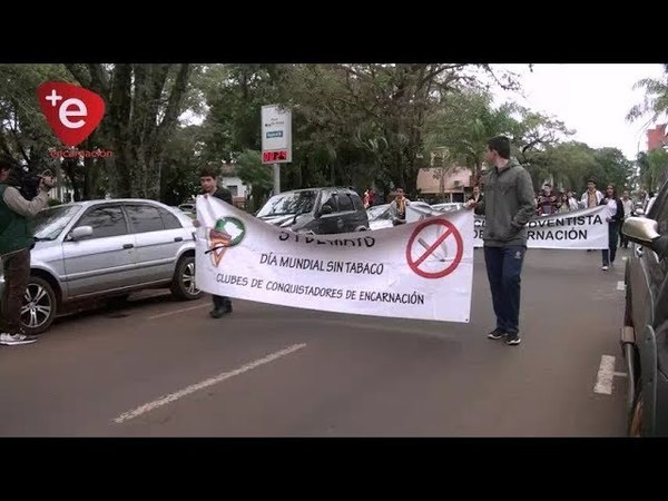 ''SI A LA VIDA'' JÓVENES MARCHAN EN ENCARNACIÓN POR EL DÍA MUNDIAL SIN TABACO