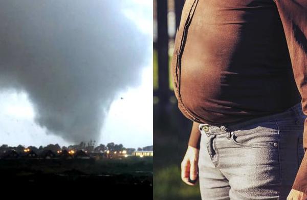 La insólita forma con la que un hombre se salvó de un tornado: 'Un amigo gordo se tiró encima mío' - C9N