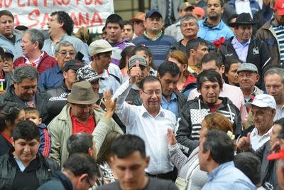 Manifestación a favor de Miguel Cuevas