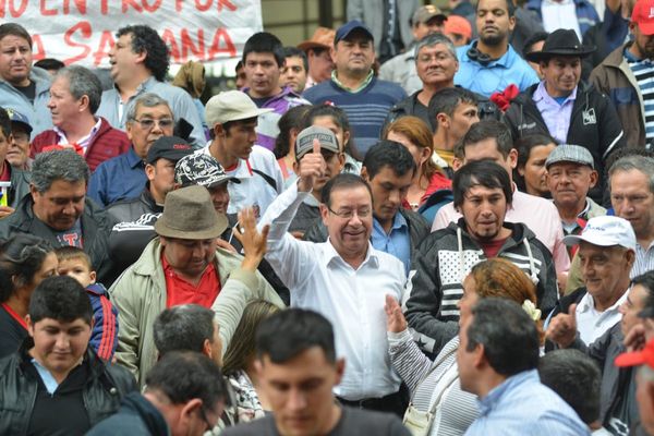 Manifestación a favor de Miguel Cuevas