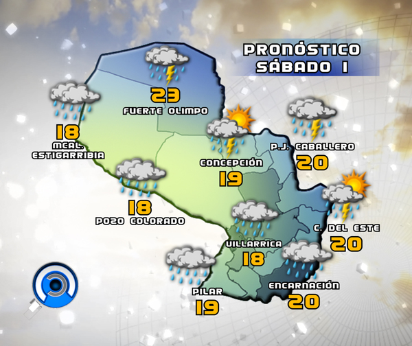 Persistentes lluvias en algunos puntos del país