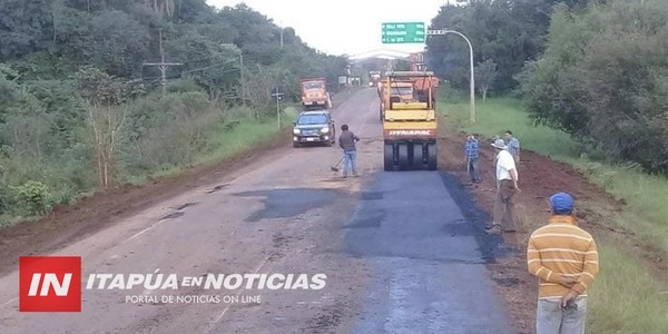 MOPC REPARA GRANEROS DEL SUR A LA ALTURA DE PIRAPÓ.