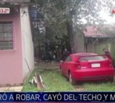 Quiso robar una casa, cayó del techo y murió - Paraguay.com