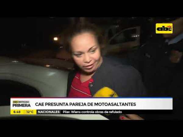 Cae presunta pareja de motoasaltantes - Tv - ABC Color