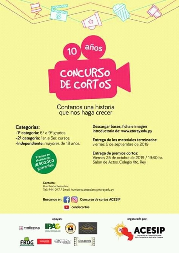 Convocan a concurso nacional estudiantil de cortometrajes - ADN Paraguayo