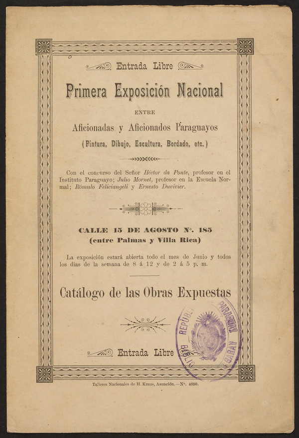 Exposición para conmemorar los 120 Años de la primera muestra de arte en Paraguay | .::Agencia IP::.