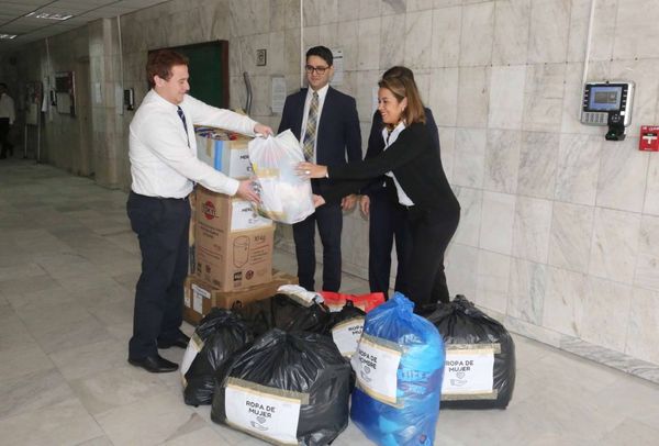 Llegaron donativos de oficinas judiciales para los damnificados