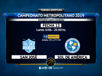 San José recibe a Sol de América por el Metro masculino