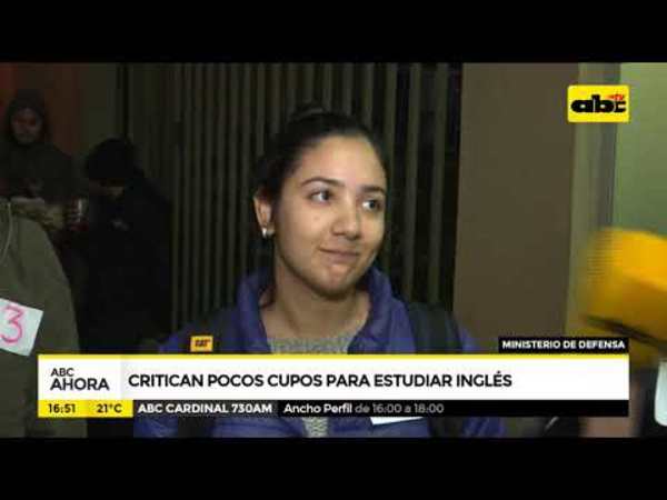 Critican pocos cupos para estudiar inglés - Tv - ABC Color