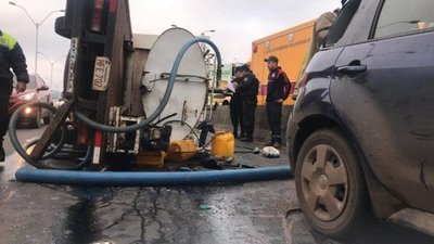 Cuádruple choque sobre viaducto de Santa Teresa - Nacionales - ABC Color