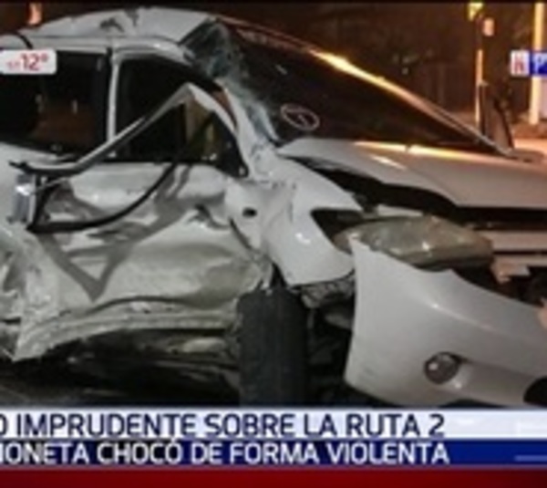 Heridos tras violento accidente sobre Ruta 2 - Paraguay.com