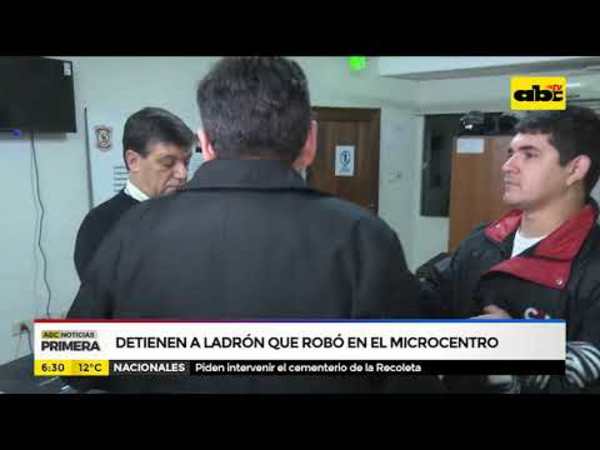 Detienen a ladrón que robó en el microcentro - Tv - ABC Color