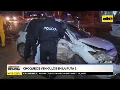 Choque de vehículos en la ruta 2 - Tv - ABC Color