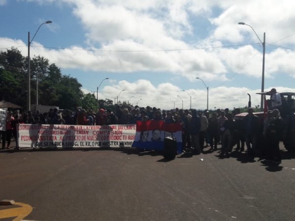 Productores de mandioca cierran ruta por mejor precio de venta