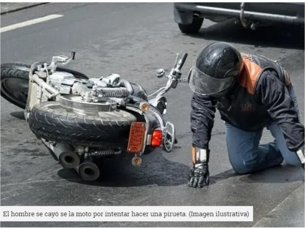 Cayó de la moto y se le paró su  "asunto"  9 días