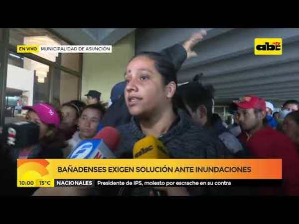 Bañadenses exigen solución ante inundaciones - Tv - ABC Color