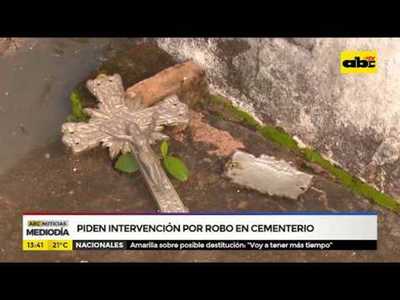 Piden intervención por robo en cementerio - Tv - ABC Color
