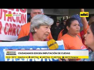 Ciudadanos exigen imputación de Cuevas - Tv - ABC Color