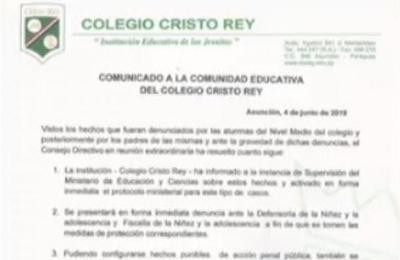 Tomaban fotos íntimas de alumnas del Colegio Cristo Rey   - C9N