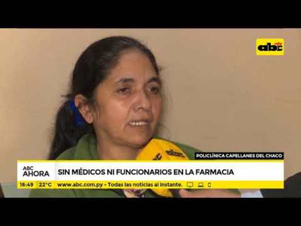 Sin médicos ni funcionarios en la farmacia - Tv - ABC Color