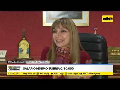 Salario mínimo subiría G. 80.000 - Tv - ABC Color