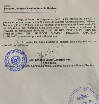Zacarías se pega el lujo de convocar a otro corrupto para pérdida de investidura