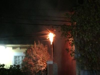 Susto por incendio en el tendido eléctrico