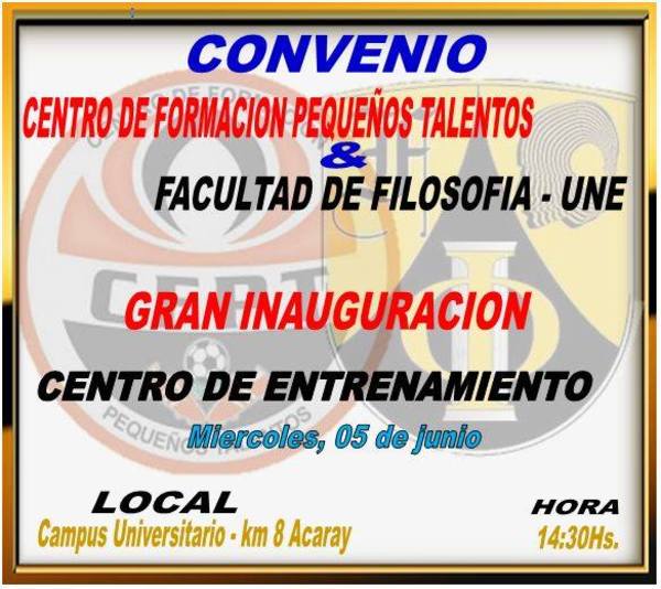 Escuela de fútbol concreta convenio con Facultad de Filosofía