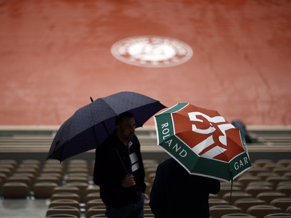 Cancelada la jornada en Roland Garros por la lluvia