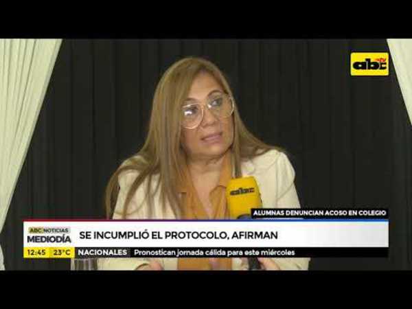 Alumnas denuncian acoso en colegio - Tv - ABC Color