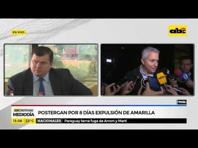 Postergan por 8 días expulsión de Amarilla - Tv - ABC Color
