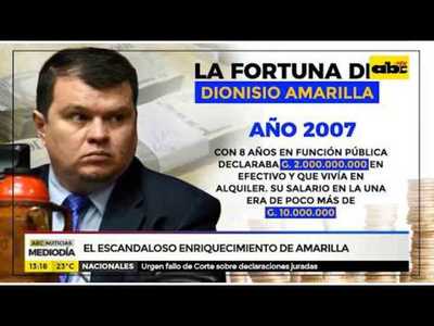 El escandaloso enriquecimiento de Dionisio Amarilla - Tv - ABC Color