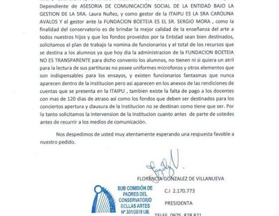 Padres denuncian graves irregularidades en manejo de Bellas Artes, con Boeteia
