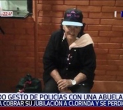 Loable gesto: Policías ayudan a abuela perdida  - Paraguay.com