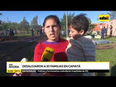 Desalojaron a 30 familias en Capiatá - Tv - ABC Color