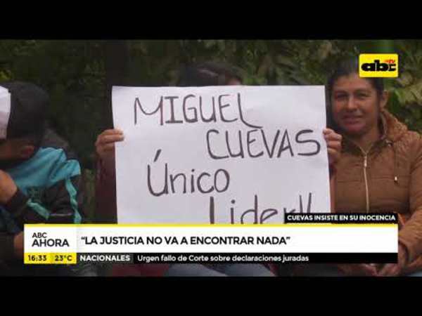 Cuevas insiste en su inocencia - Tv - ABC Color