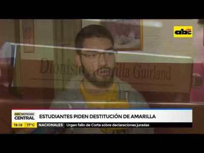 Estudiantes piden destitución de Amarilla - Tv - ABC Color
