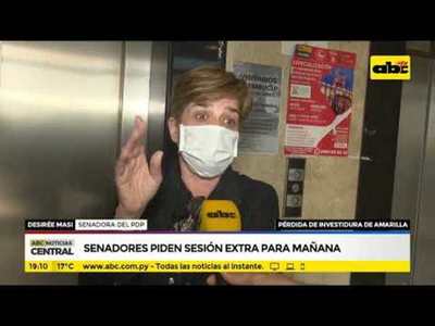 Senadores piden sesión extra para mañana - Tv - ABC Color