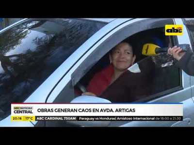 Obras generan caos en avda. Artigas - Tv - ABC Color