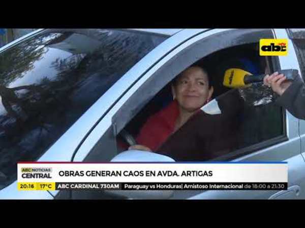 Obras generan caos en avda. Artigas - Tv - ABC Color